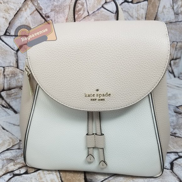 Leila Colorblock Warm Beige Backpack Kate Spade - Picture 9 of 15